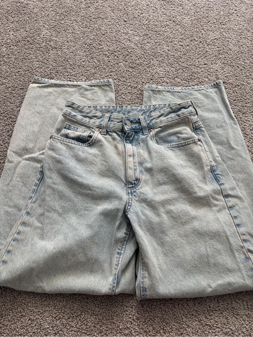 GU medium rise barrel jeans (XXS)